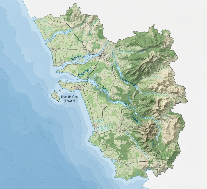 Map location of Goa To Little Acres
