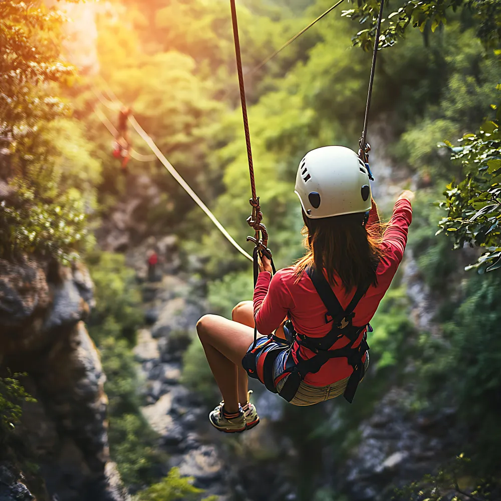 Zip lining